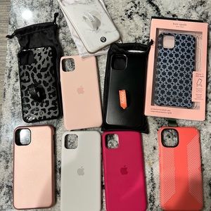 Assorted iPhone 11 Pro Max cases.